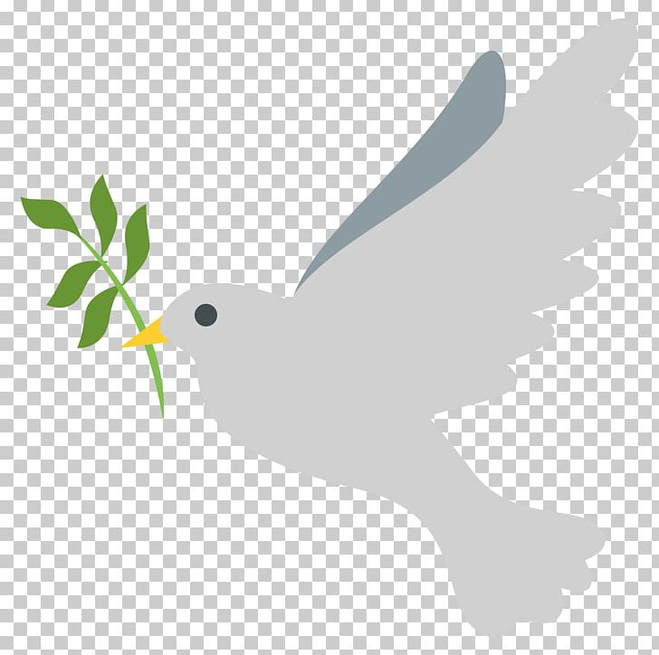 Columbidae Emoji Doves As Symbols Emoticon PNG, Clipart, Animal, Beak, Bird, Branch, Columbidae Free PNG Download