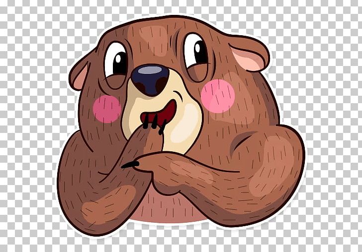 Dog Bear Sticker Telegram PNG, Clipart, Animals, Bear, Canidae, Carnivoran, Dog Free PNG Download