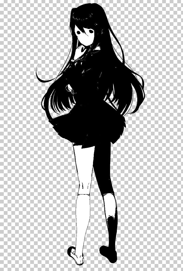 Doki Doki Literature Club Yuri Team Salvato Tsundere Visual Novel Png Clipart Art Black Black And