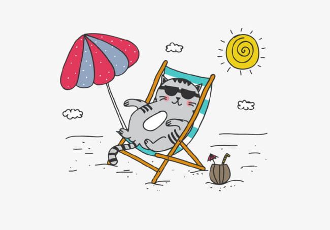 Gray Kitten PNG, Clipart, A Small Umbrella, Beach, Cat, Clouds, Coconut Free PNG Download