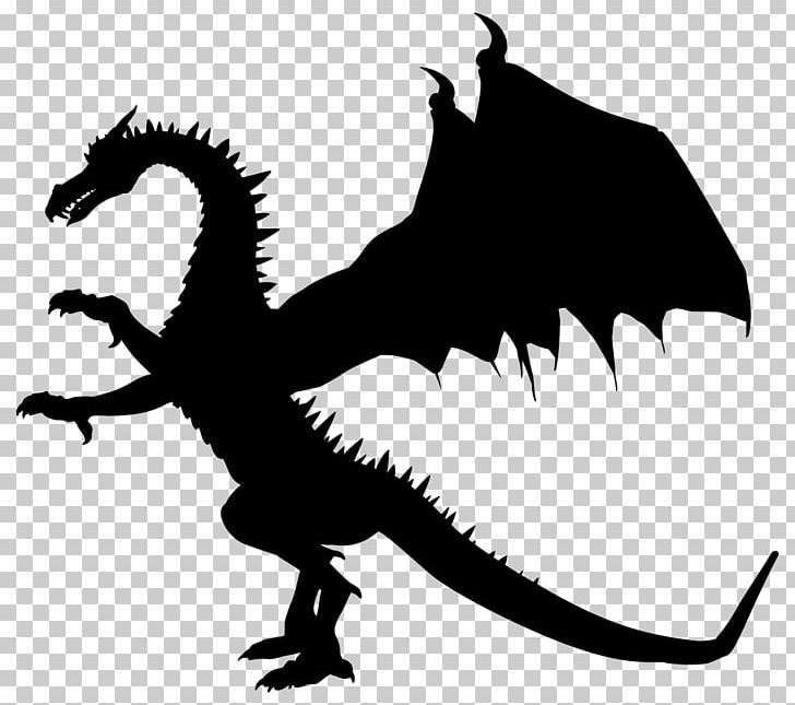Dragon Silhouette Drawing PNG, Clipart, Black And White, Chinese Dragon, Dinosaur, Dragon, Draw Free PNG Download