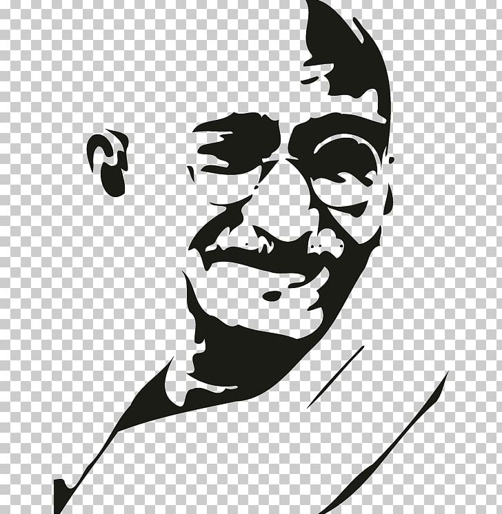 India Gandhi Jayanti Stencil Gandhi: My Life Is My Message PNG, Clipart, Art, Black And White, Drawing, Face, Father Of The Nation Free PNG Download