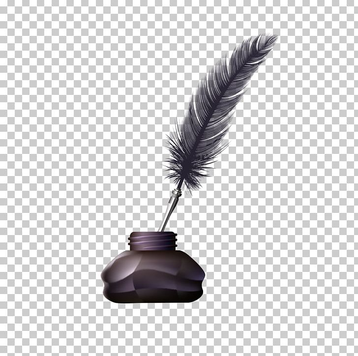 Ink Fountain Pen Feather PNG, Clipart, Animals, Background Black, Ballpoint Pen, Black, Black Background Free PNG Download