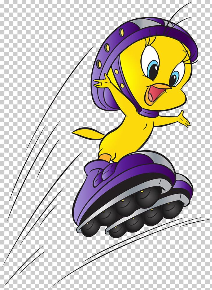 Tweety Bugs Bunny Cartoon Roller Skates PNG, Clipart, Animation, Art, Beak, Bird, Bugs Bunny Free PNG Download