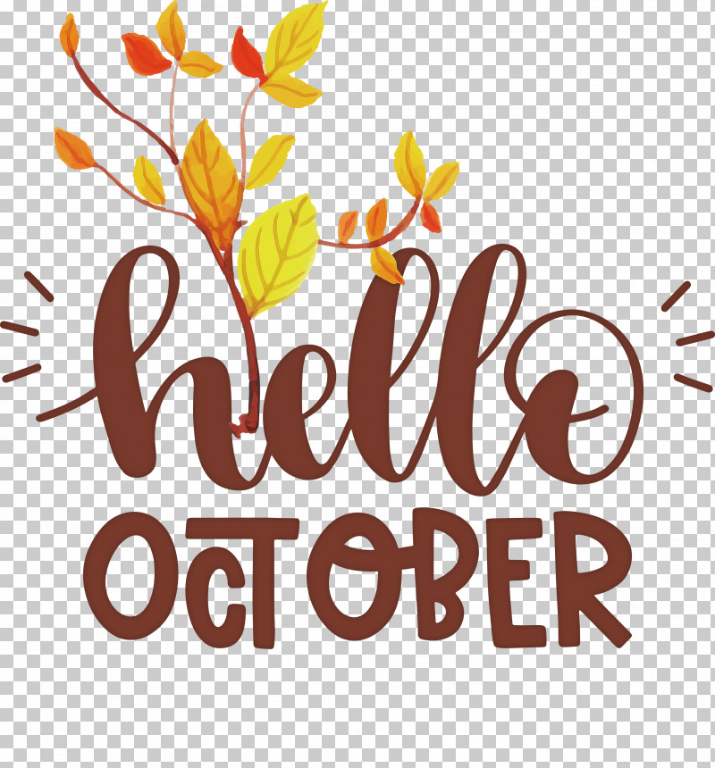 Hello October October PNG, Clipart, Floral Design, Flower, Fruit, Happiness, Hello October Free PNG Download