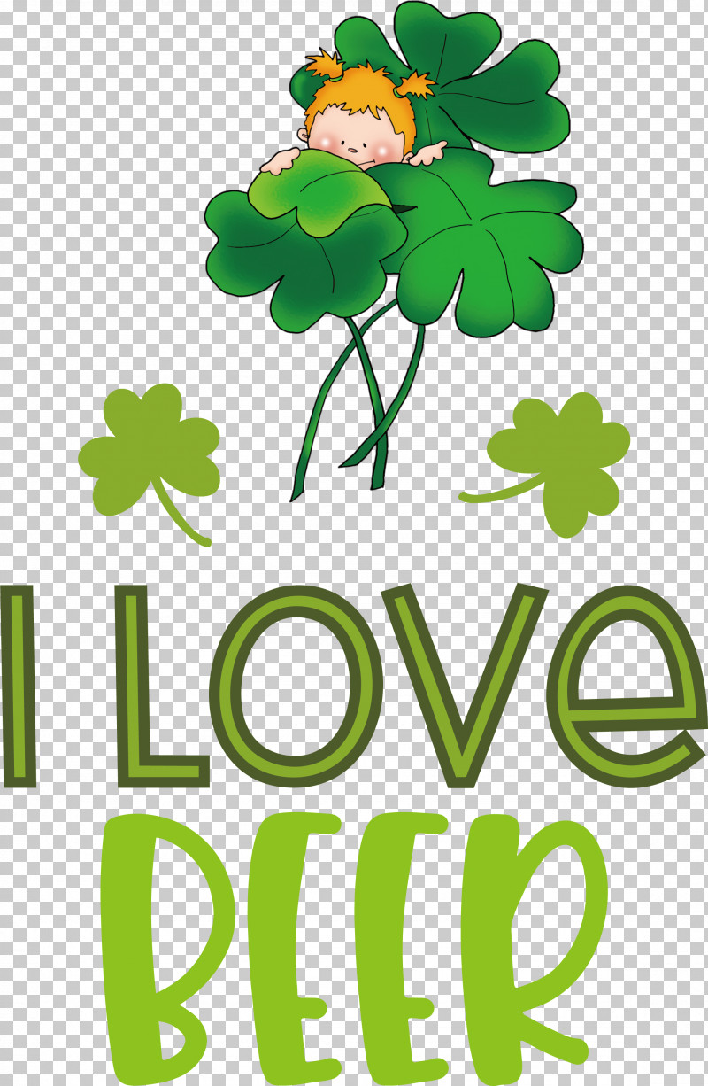 I Love Beer Saint Patrick Patricks Day PNG, Clipart, Flower, I Love Beer, Leaf, Logo, Patricks Day Free PNG Download