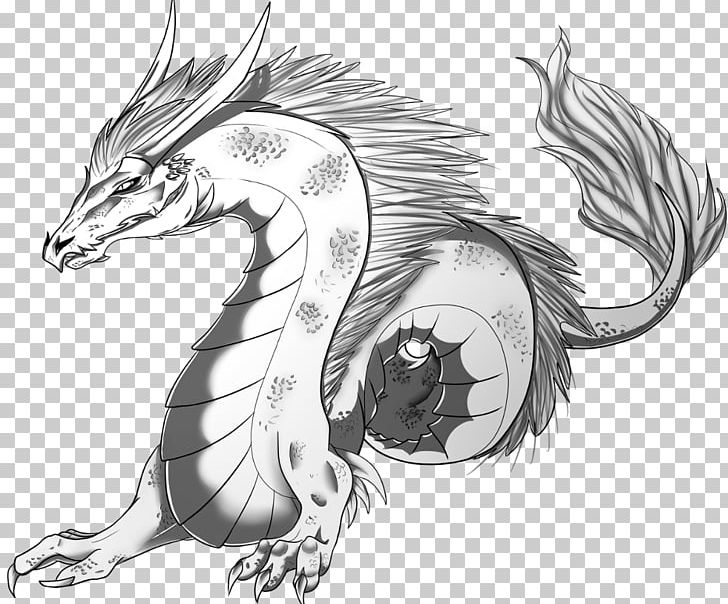 Dragon Drawing Cat Legendary Creature Sketch PNG, Clipart, Art, Black, Black And White, Carnivora, Carnivoran Free PNG Download