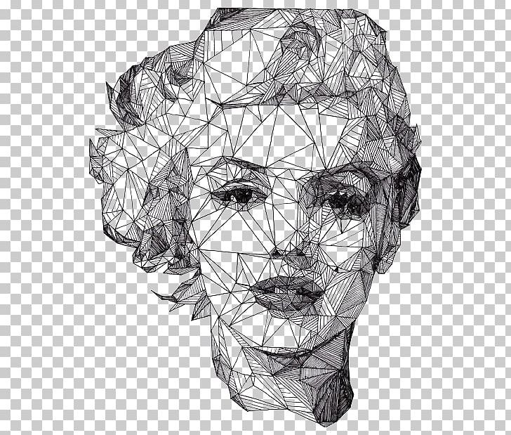 Portrait Drawing Geometry Artist Illustration PNG, Clipart, Art, Black And White, Bon, Business Woman, Diamond Free PNG Download