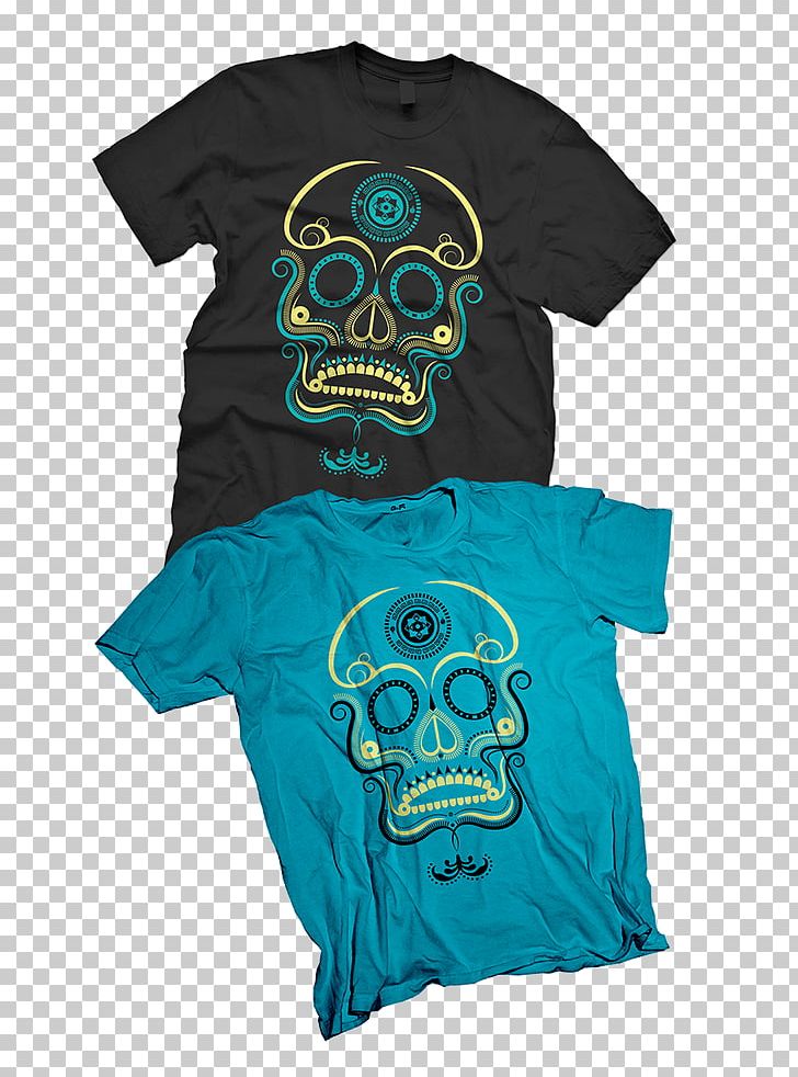 T-shirt Sleeve Skull Font PNG, Clipart, Active Shirt, Aqua, Blue, Clothing, Electric Blue Free PNG Download