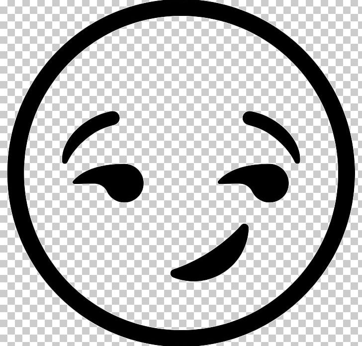 Smirk Emoji Emoticon Smiley Wink PNG, Clipart, Area, Black, Black And White, Circle, Computer Icons Free PNG Download