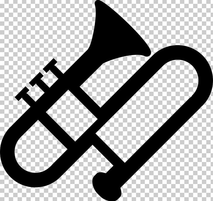 Trombone Musical Instruments Computer Icons PNG, Clipart, Angle, Black And White, Computer Icons, Download, French Horns Free PNG Download