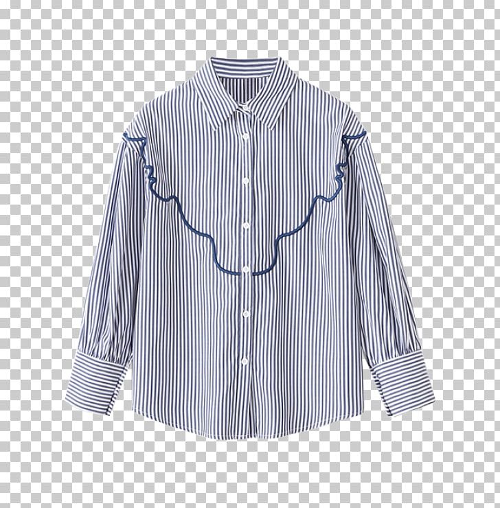 Dress Shirt T-shirt Blouse Sleeve PNG, Clipart, Blouse, Blue, Button, Clothing, Collar Free PNG Download