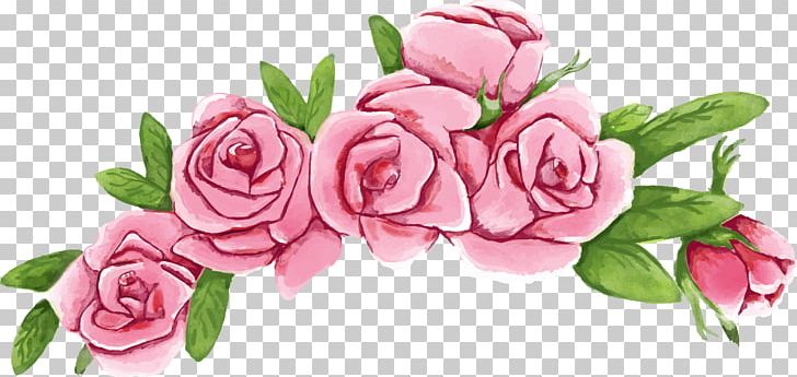 Beach Rose Flower Wreath Euclidean PNG, Clipart, Artificial Flower, Cartoon, Floral Design, Flower Arranging, Hand Drawn Free PNG Download