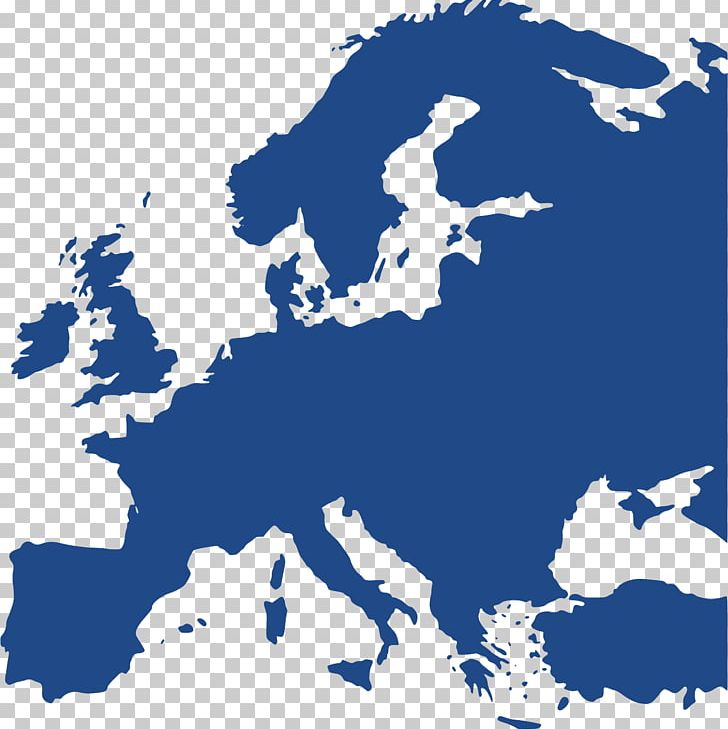 blank black and white map of europe