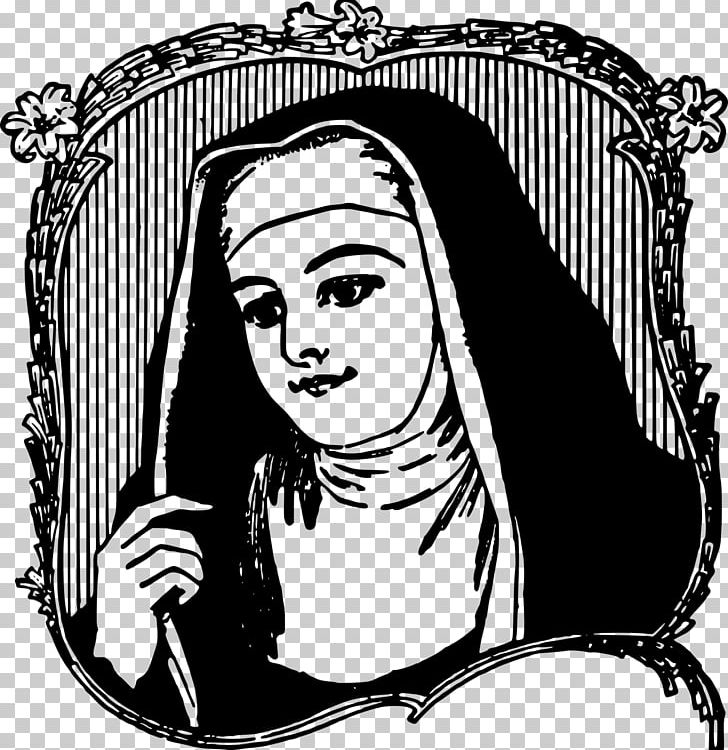 Nun Religion PNG, Clipart, Art, Black, Black And White, Drawing, Fictional Character Free PNG Download