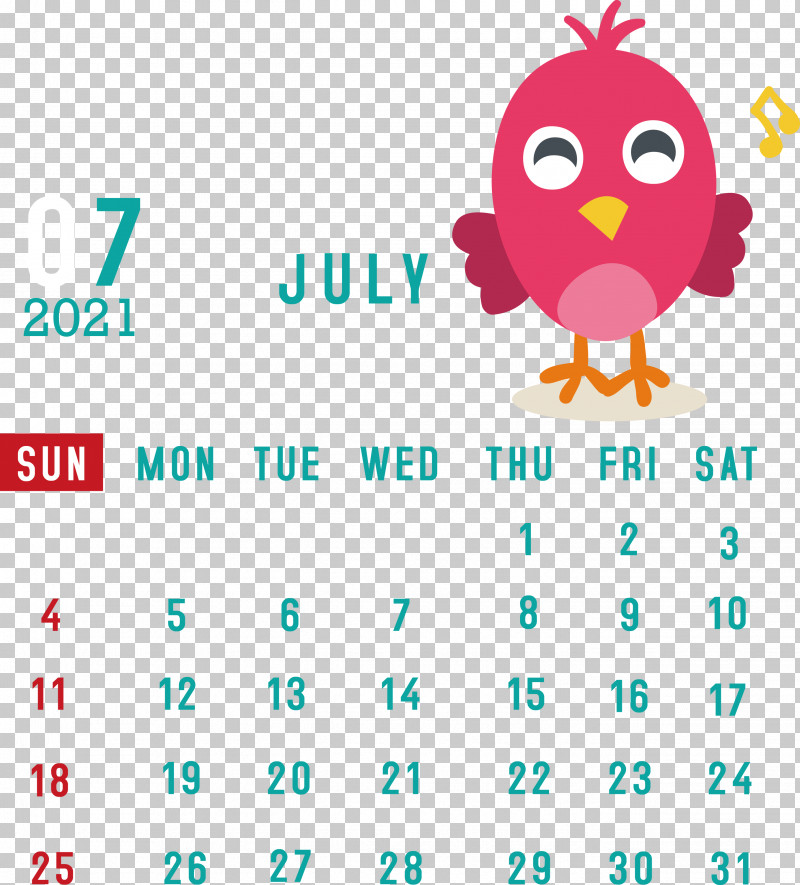 July 2021 Calendar July Calendar 2021 Calendar PNG, Clipart, 2021 Calendar, Beak, Behavior, Calendar System, Diagram Free PNG Download