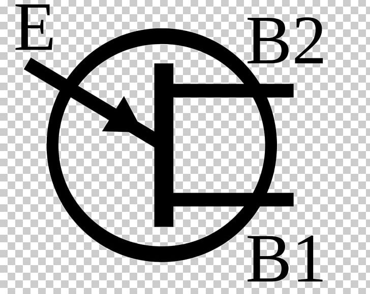 Unijunction Transistor Electronic Symbol Semiconductor Electronics PNG, Clipart, Angle, Area, Black And White, Brand, Circle Free PNG Download