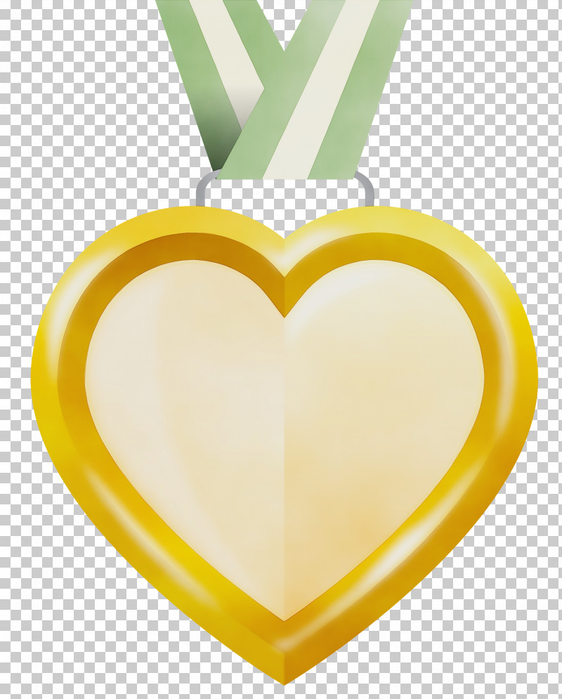 Locket Yellow M-095 PNG, Clipart, Heart Gold Medal Badge, Locket, M095, Paint, Watercolor Free PNG Download