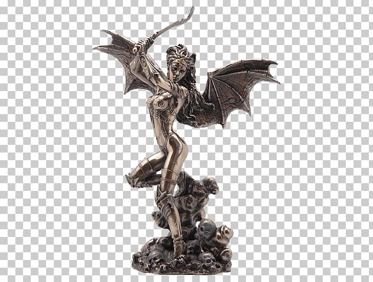 Bronze Sculpture Gothic Architecture Statue Figurine PNG, Clipart, Art, Bat Wing, Bronze, Bronze Sculpture, Female Free PNG Download