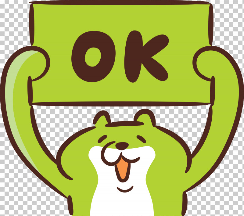 OK PNG, Clipart, Behavior, Cartoon, Green, Happiness, Human Free PNG Download