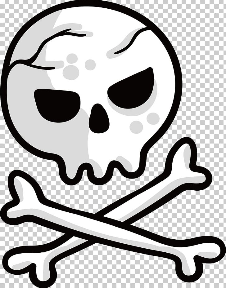 Skeleton Cartoon PNG, Clipart, Black And White, Bone, Cartoon, Decorative Patterns, Face Free PNG Download