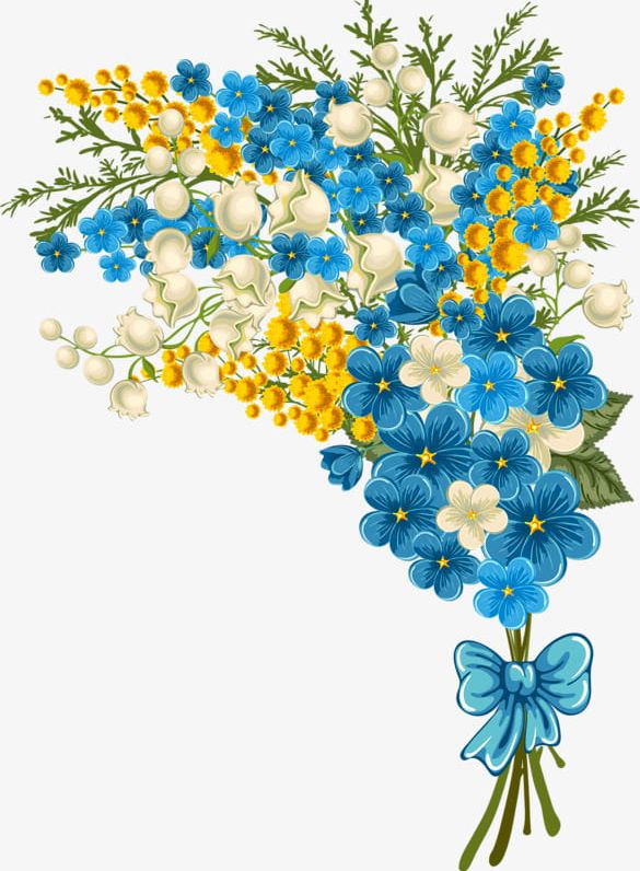 Bouquet Of Flowers PNG, Clipart, Blue, Blue Flower