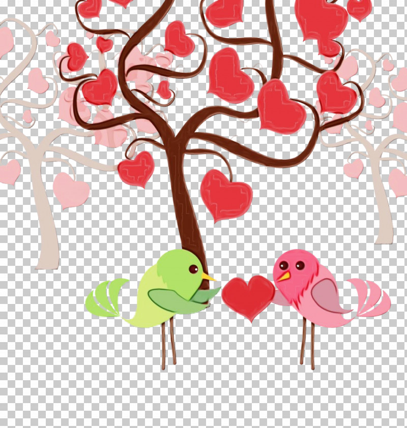 Pink Branch Tree Plant Heart PNG, Clipart,  Free PNG Download