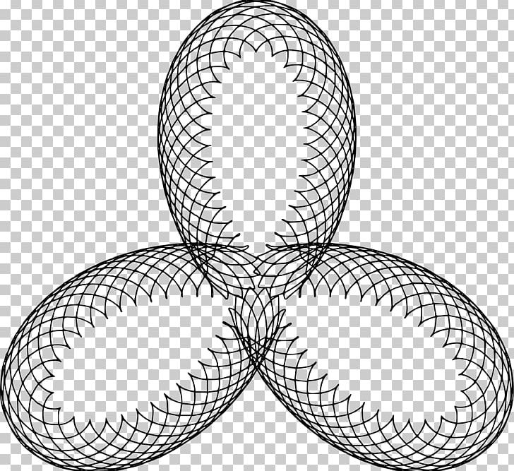 Roulette Circle Spirograph Curve Spiral PNG, Clipart, Angle, Area, Auto Part, Black And White, Circle Free PNG Download