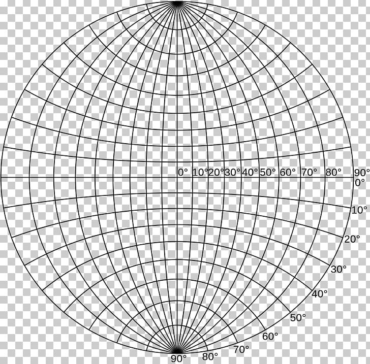 Wulff Net Stereographic Projection Pole Figure Plane PNG, Clipart, Angle, Area, Black And White, Canevas De Wulff, Central Angle Free PNG Download
