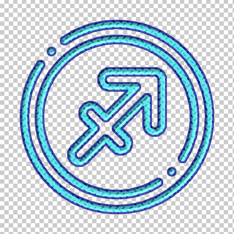 Sagittarius Icon Esoteric Icon PNG, Clipart, Circle, Electric Blue, Esoteric Icon, Line, Sagittarius Icon Free PNG Download