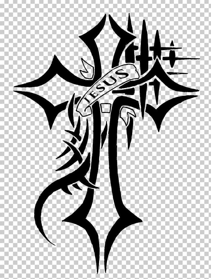 Christian Cross Crucifixion Drawing Tattoo PNG, Clipart, Art, Artwork, Black And White, Christianity, Coloring Book Free PNG Download