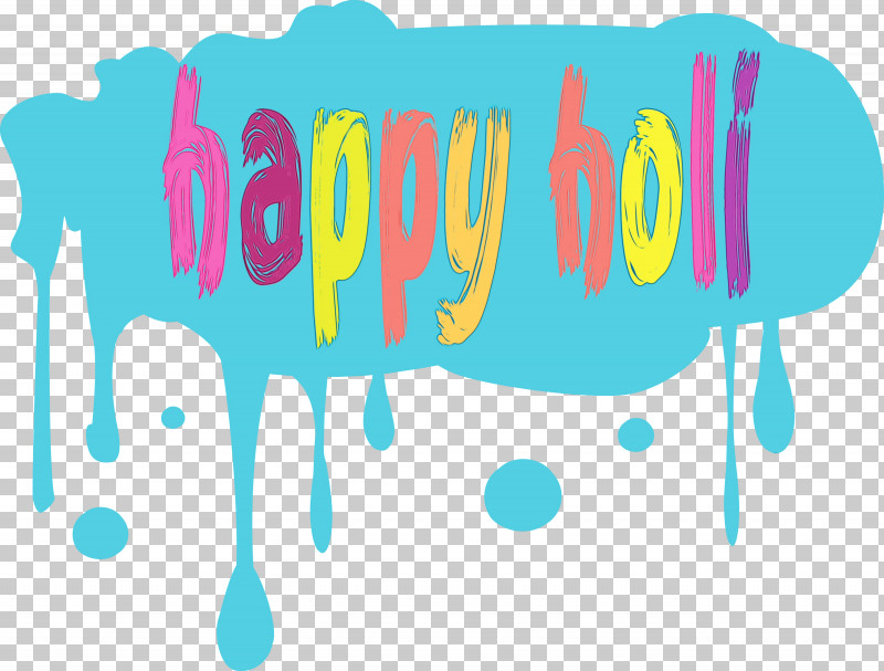Text Font Turquoise Line Logo PNG, Clipart, Happy Holi, Holi, Line, Logo, Paint Free PNG Download
