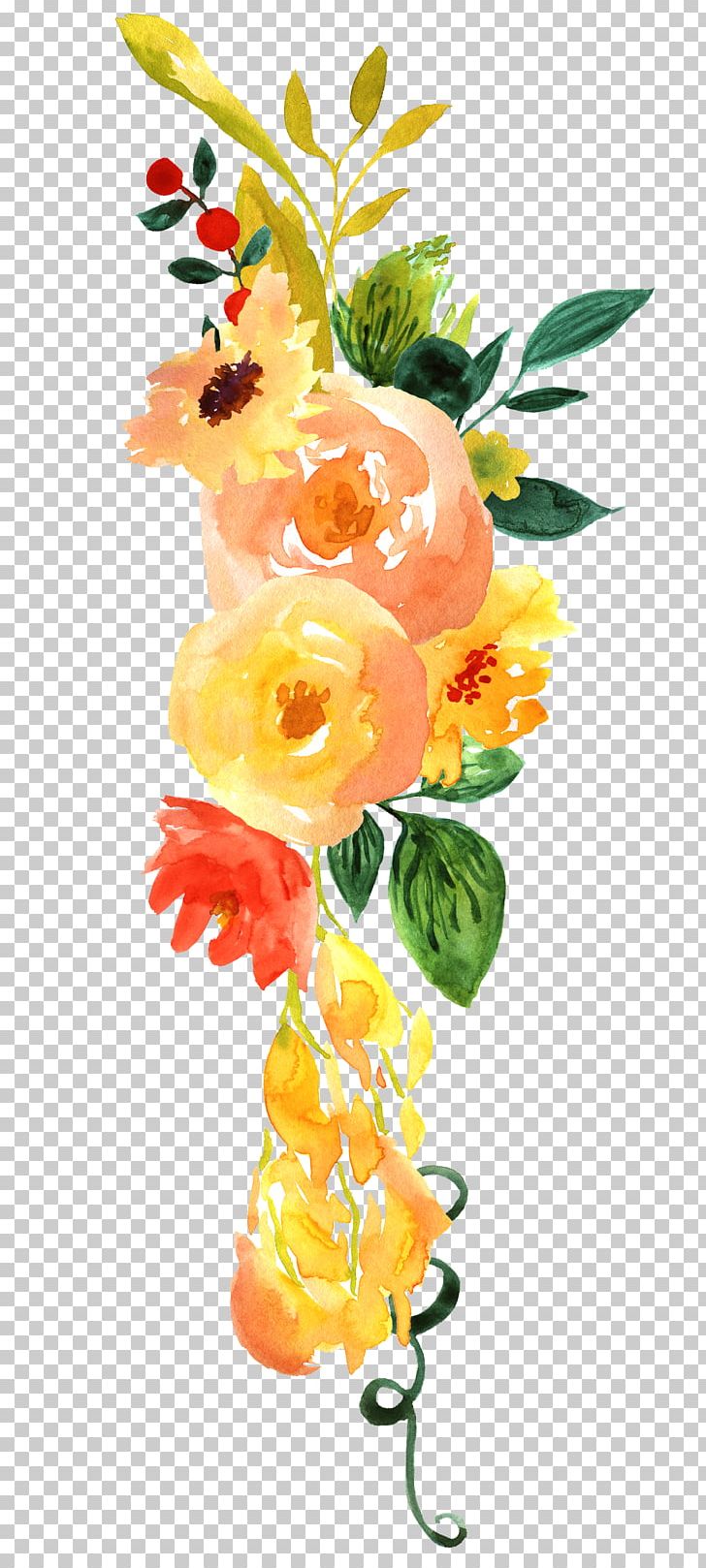 Floral Design Watercolor Painting Flower PNG, Clipart, Bright, Chicken, Color, Cut Flowers, Decorative Free PNG Download