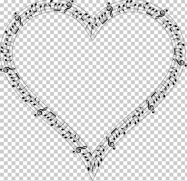 Musical Note Musical Theatre Heart PNG, Clipart, Area, Black And White, Body Jewelry, Circle, Clef Free PNG Download