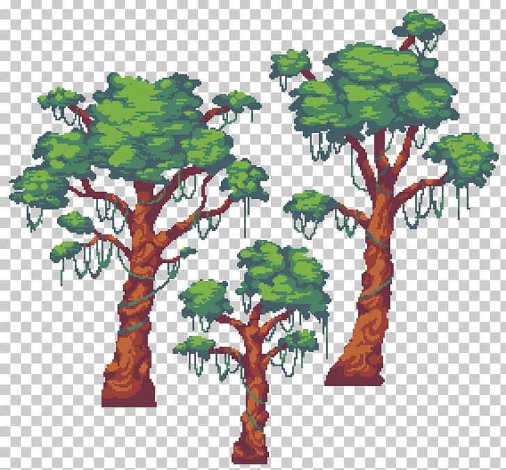 Tree Woody Plant Branch Pixel Art PNG, Clipart, Art, Branch, Concept Art, Flowering Plant, Flowerpot Free PNG Download