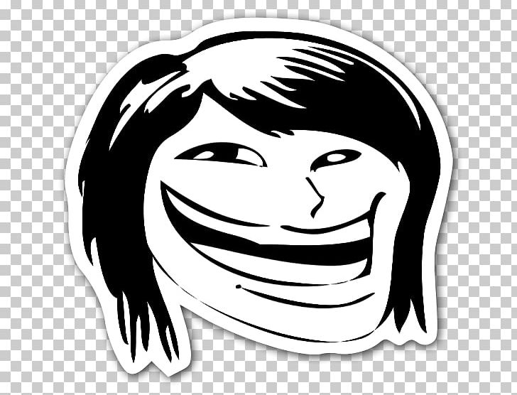 Rage Comic Internet Meme Trollface Internet Troll PNG, Clipart, Black, Black And White, Comics, Decal, Face Free PNG Download