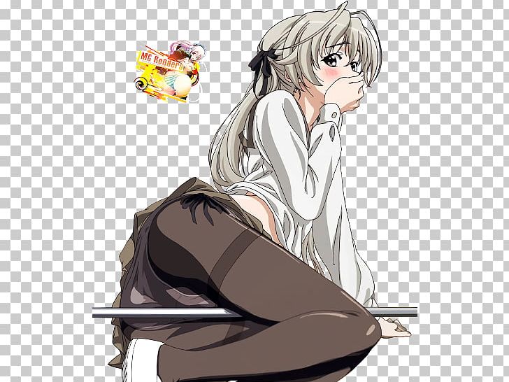 Yosuga No Sora Anime Black Hair Character Fiction PNG, Clipart, Anime Render, Arm, Brown Hair, Bunches, Canities Free PNG Download
