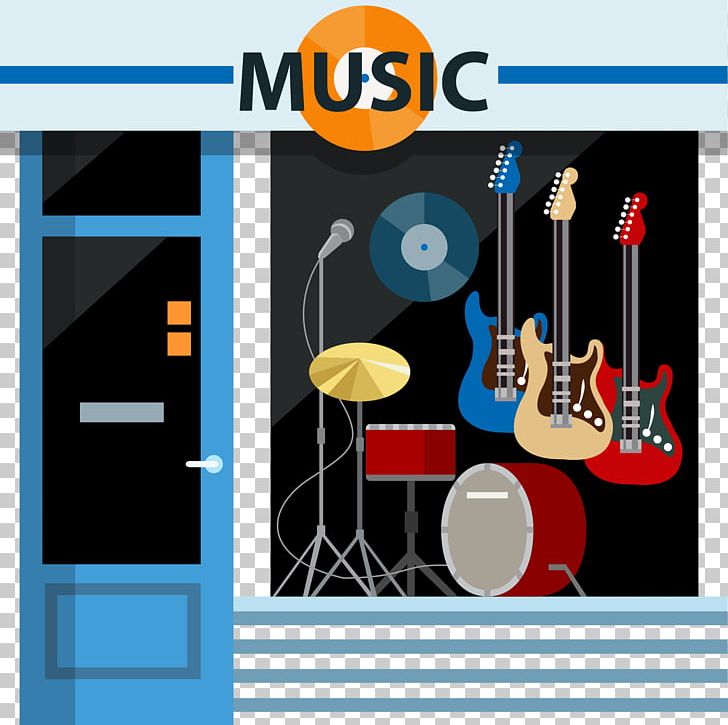 Musical Instrument Guitar Graphic Design PNG, Clipart, Book Store, Brand, Download, Electric Guitar, Facade Free PNG Download