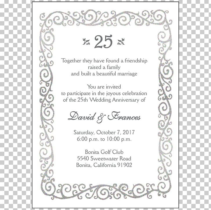 Wedding Invitation Wedding Anniversary Frames PNG, Clipart, Anniversary, Black, Ceremony, Convite, Holidays Free PNG Download