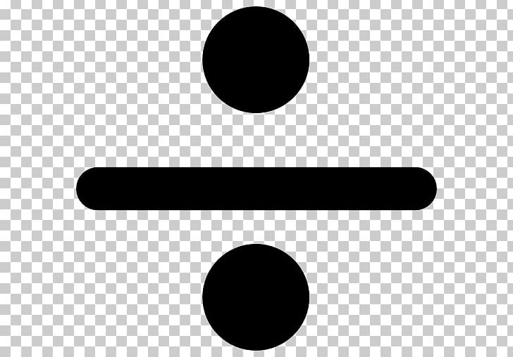 Symbol Division Mathematics Obelus Computer Icons PNG, Clipart, Black, Black And White, Brand, Calculation, Circle Free PNG Download