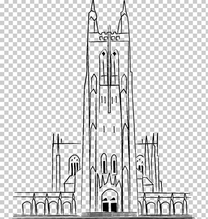 Duke University Chapel Drawing Illustration Line Art PNG, Clipart, Angle, Arch, Architecture, Black And White, Chapel Free PNG Download