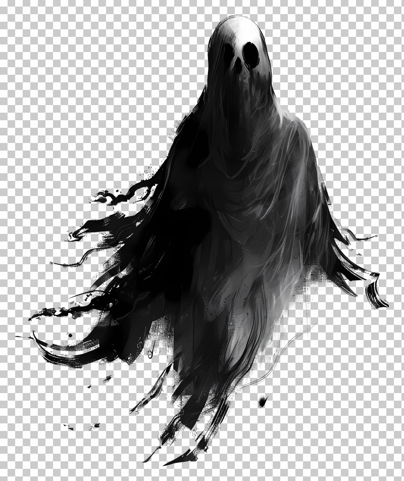 Ghost - Haunting Ghost With A Dark Aura Illustration PNG