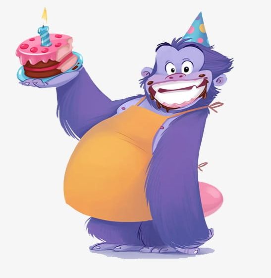 Hand-painted Cartoon Monkey Birthday PNG, Clipart, Animals, Birthday, Birthday Clipart, Birthday Clipart, Cake Free PNG Download