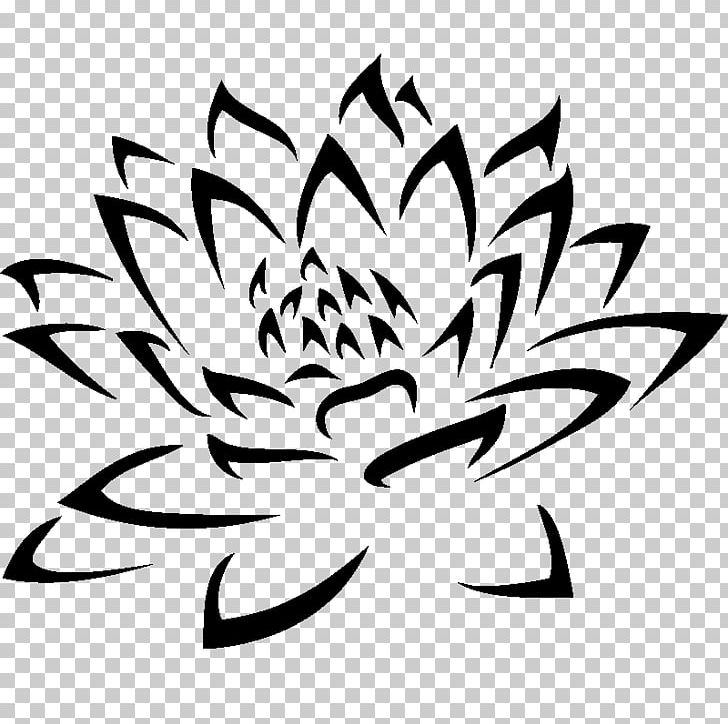Nelumbo Nucifera Drawing Tribe Stencil PNG, Clipart, Artwork, Black, Black And White, Buddhist Symbolism, Com Free PNG Download