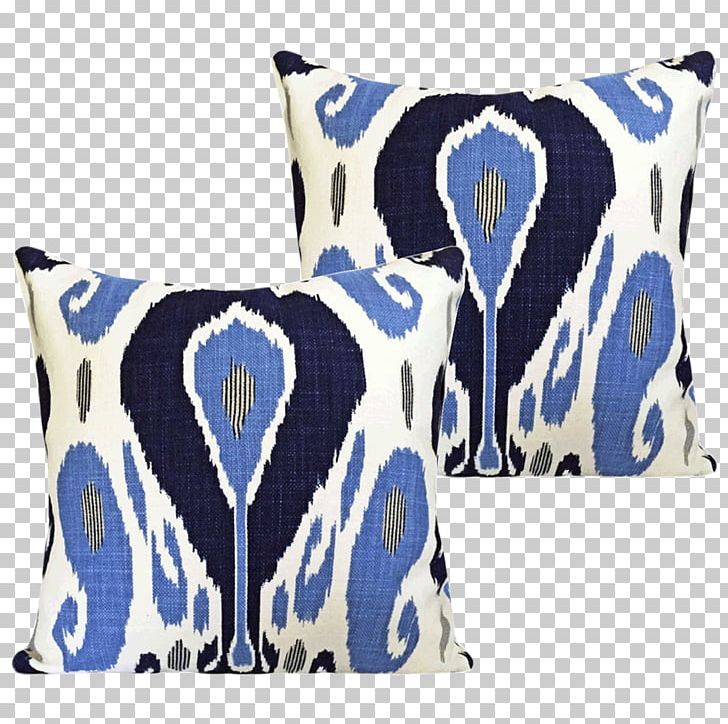 Throw Pillows Cushion Textile PNG, Clipart, Blue, Cushion, Furniture, Ikat, Material Free PNG Download