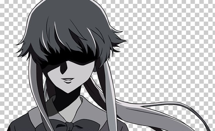 Yuno Gasai Anime Future Diary Black And White PNG, Clipart, Art, Artwork, Black, Black And White, Black Hair Free PNG Download