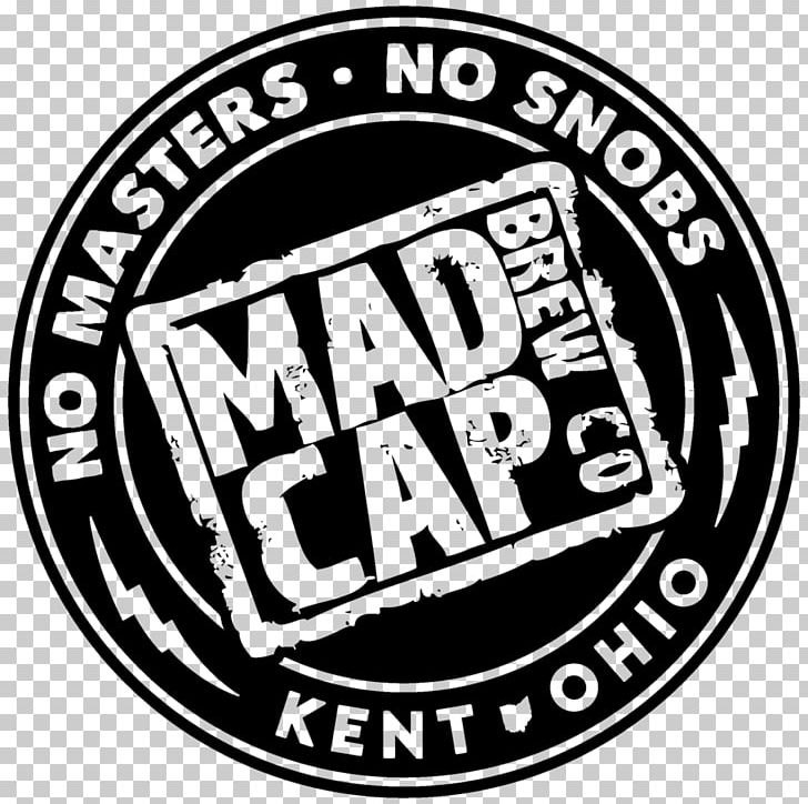 MADCAP BREW CO. Logo Brand Trademark Organization PNG, Clipart, Area, Badge, Black And White, Brand, Brewery Free PNG Download