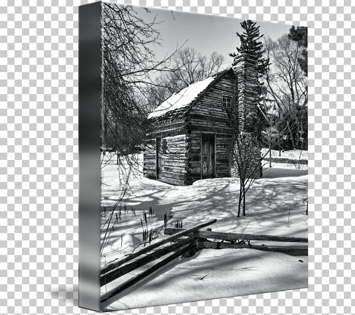 House Gallery Wrap Log Cabin Shed Hut PNG, Clipart, Art, Barn, Black And White, Building, Canvas Free PNG Download