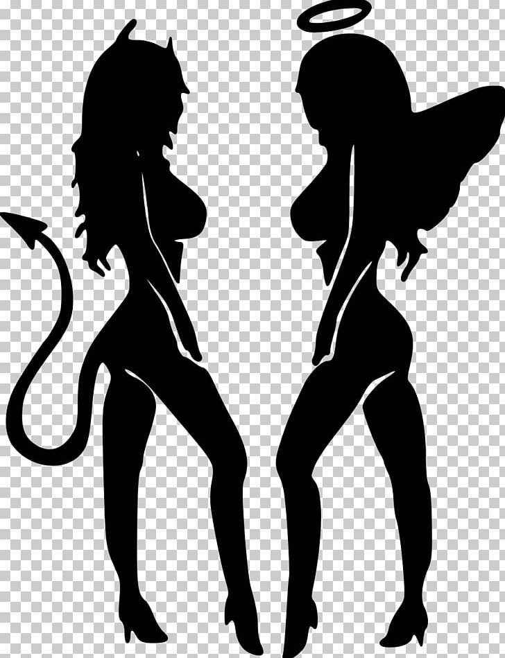 Devil Girl #2 Car Decal Silhouette PNG, Clipart, Angel, Black, Black And White, Car, Decal Free PNG Download