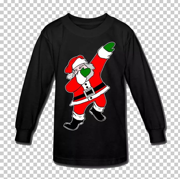 Long-sleeved T-shirt Hoodie Dab PNG, Clipart, Brand, Christmas, Clothing, Crew Neck, Dab Free PNG Download